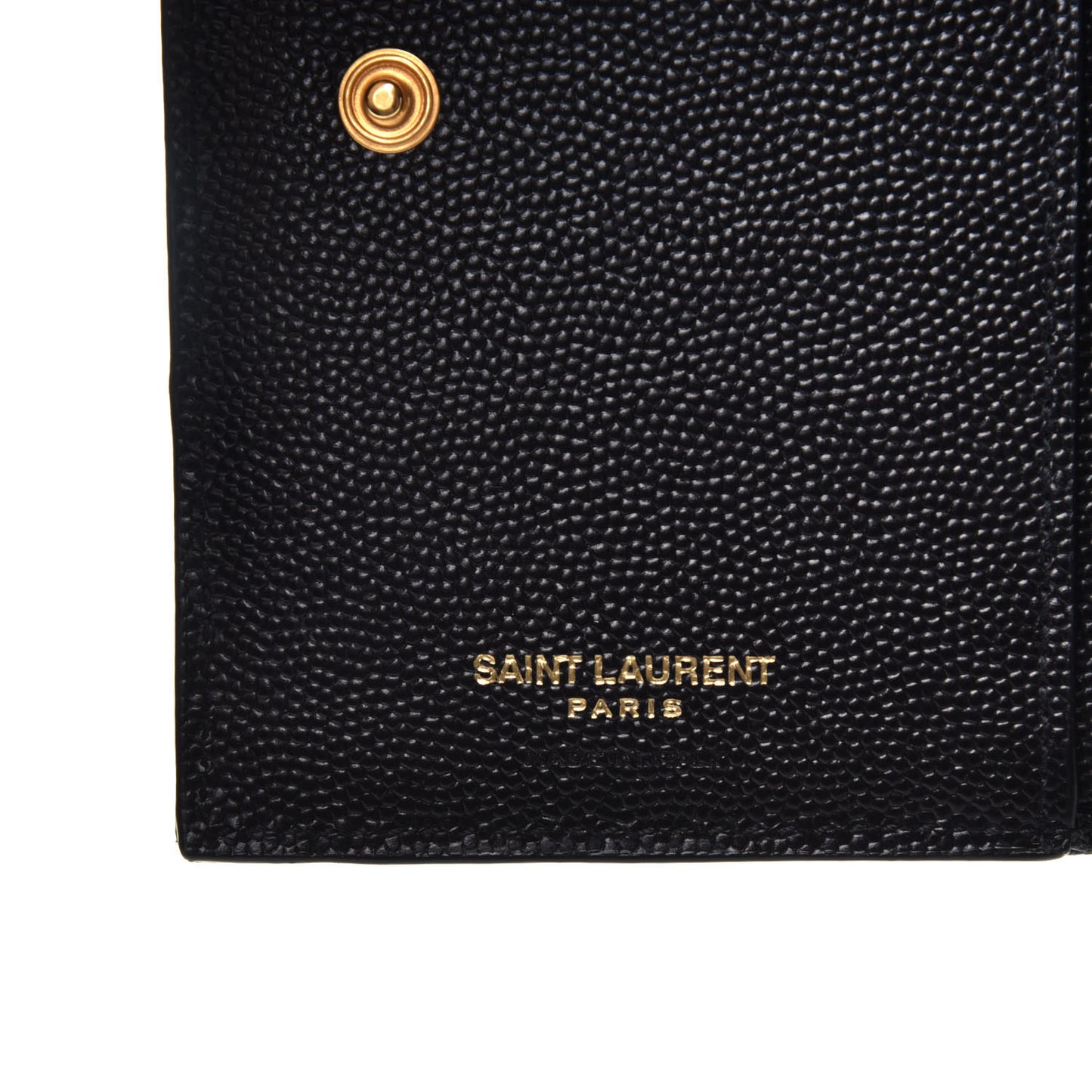 Grain De Poudre Matelasse Chevron Monogram Zipped Two-Part Wallet Black
