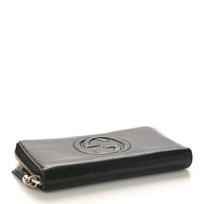 Gucci Pebbled Calfskin Soho Zip Around Wallet Black 4 of 8
