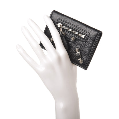 Balenciaga Agneau Giant 12 Silver Hardware Card Case Black 2 of 8