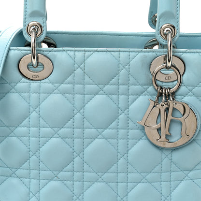 Christian Dior Lambskin Cannage Medium Lady Dior Light Blue 8 of 11