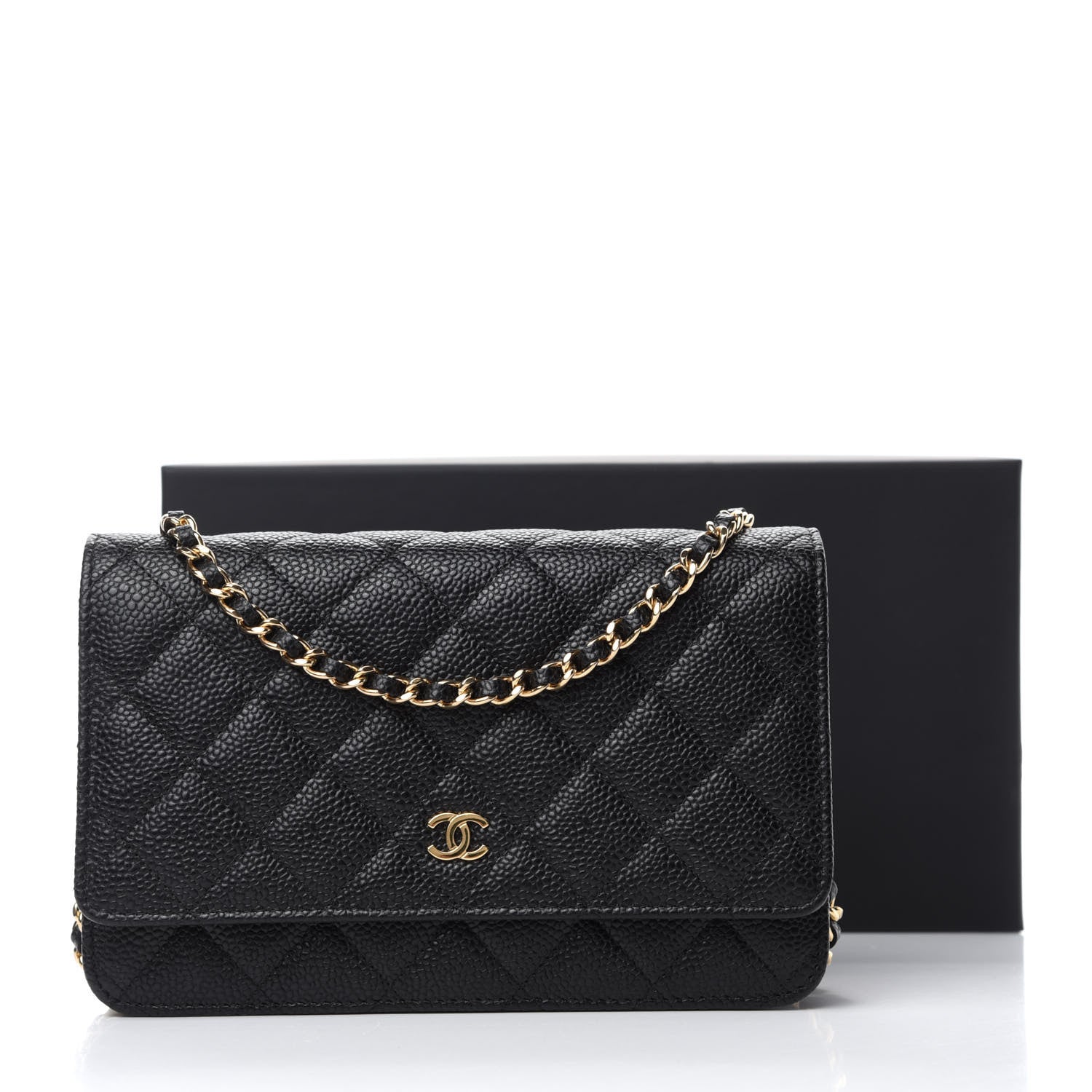 Chanel Caviar Quilted Wallet On Chain WOC Black 12 of 12