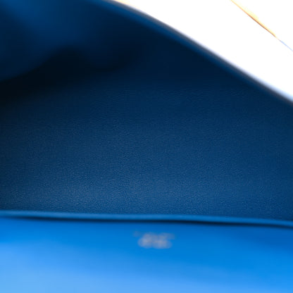 Hermes Swift Kelly Pochette Clutch Bleu France 5 of 11