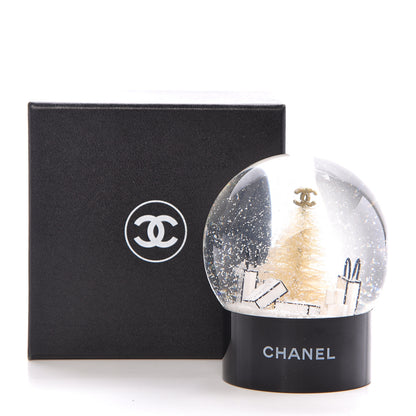Chanel Glass Small Christmas Tree Shopping Bag Snow Globe 5 of 5