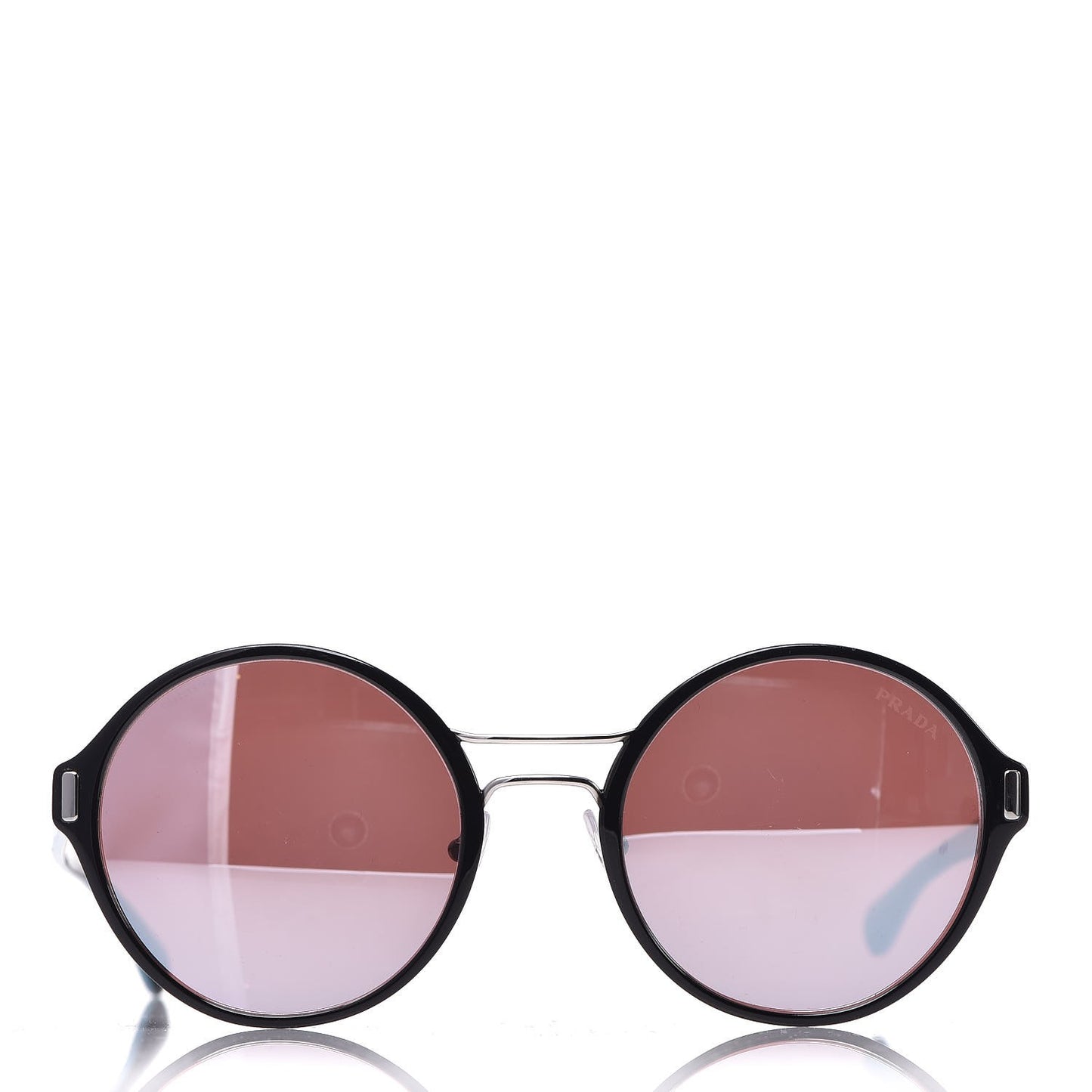 Mirrored Round Sunglasses SPR 57T Black Blue