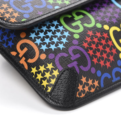 Gucci GG Supreme Monogram Psychedelic Slim Belt Bag Black 8 of 10
