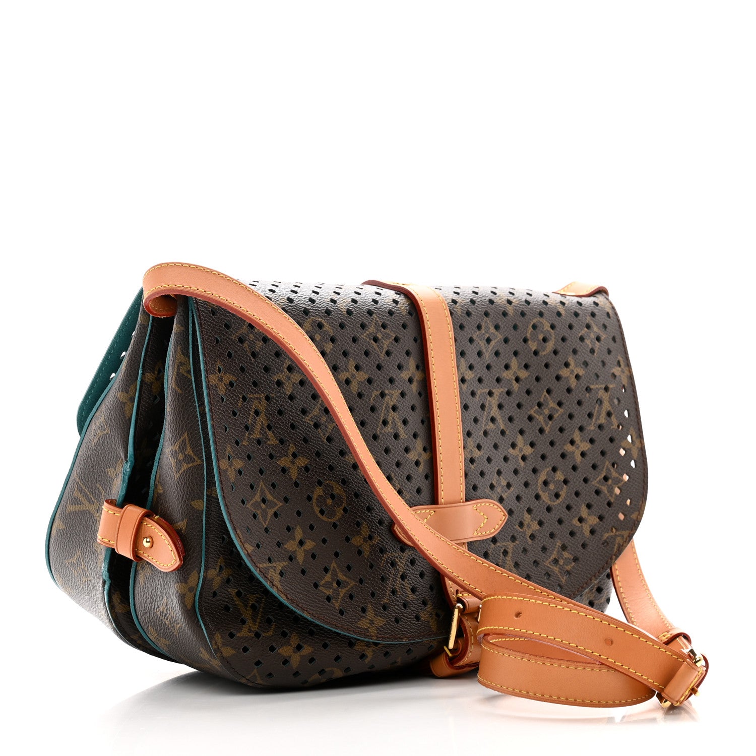 Louis Vuitton Monogram SC Flore Saumur Teal 3 of 10