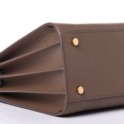 Saint Laurent Grained Calfskin Small Sac De Jour Taupe 9 of 12