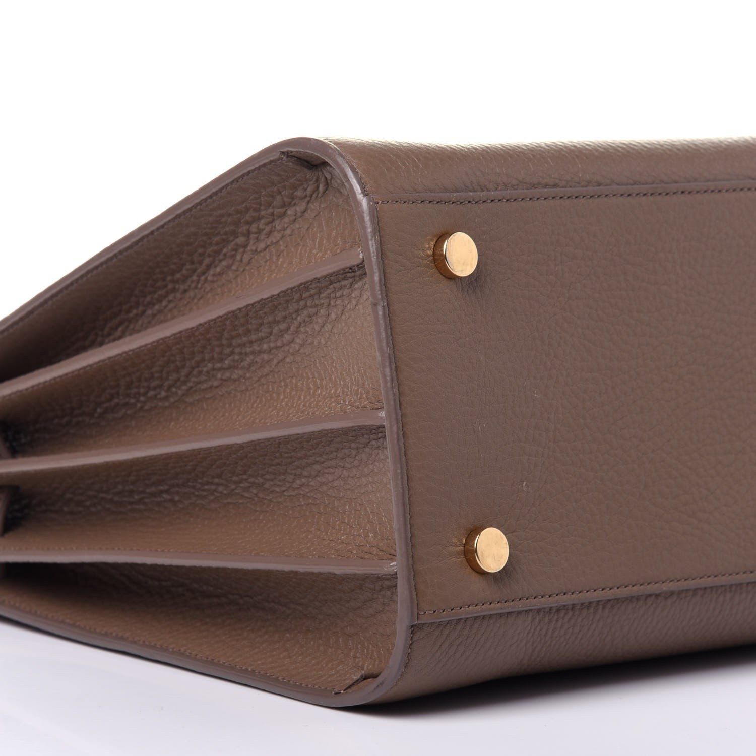 Saint Laurent Grained Calfskin Small Sac De Jour Taupe 9 of 12