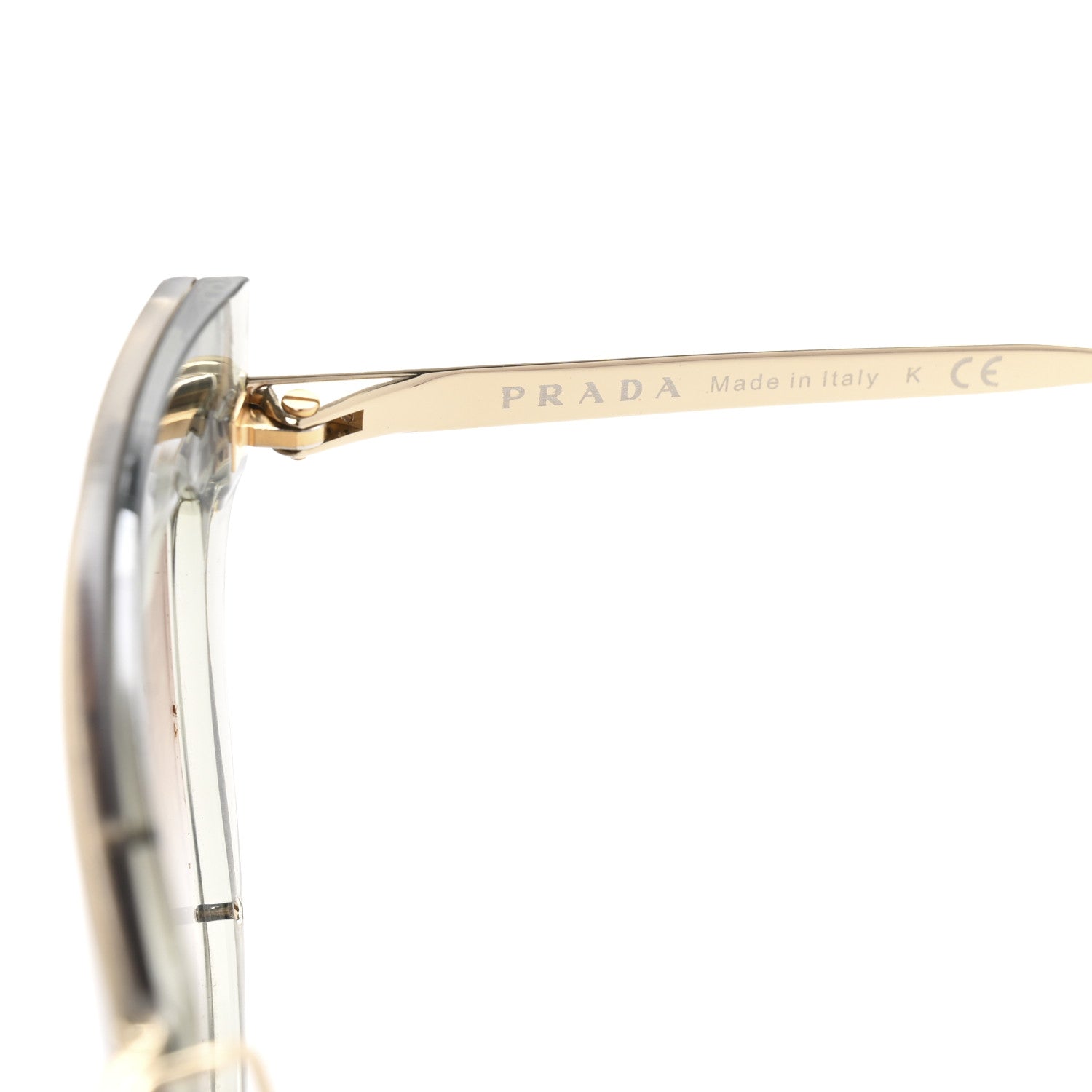 Prada Cinema Evolution 65mm Sunglasses SPR 12U Beige Gradient Mirror 5 of 9