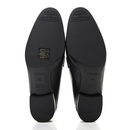 Hermes Goatskin Womens Paris Loafers 36 Black 5 of 8