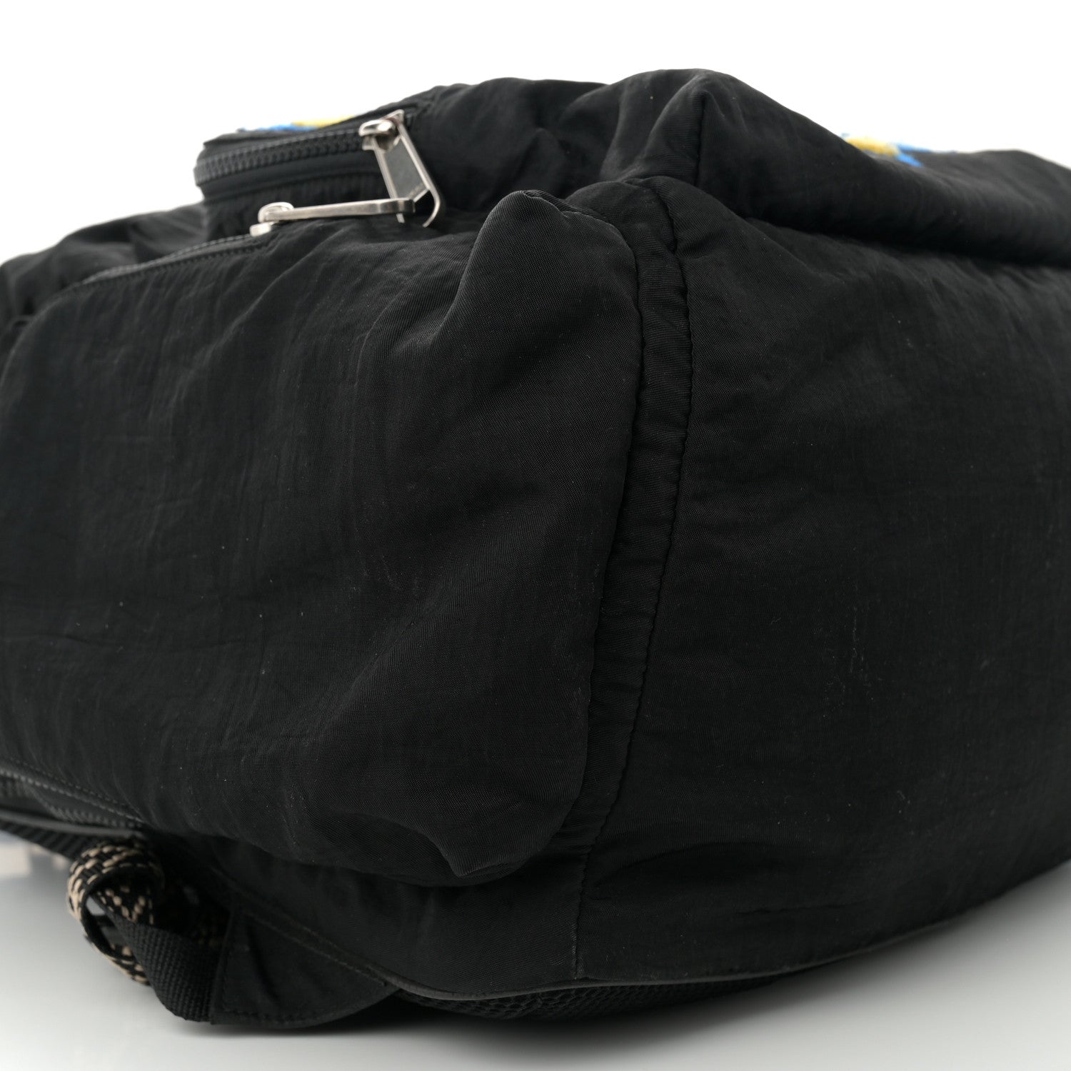 Gucci Nylon Twill 80s Logo Patch Backpack Black 9 of 12