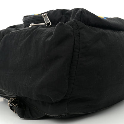 Gucci Nylon Twill 80s Logo Patch Backpack Black 9 of 12