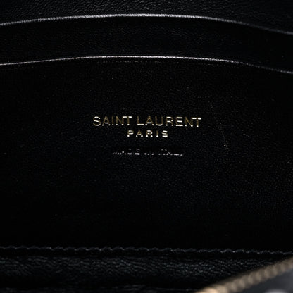 Saint Laurent Calfskin Printed Polka Dot Mini Lou Camera Bag Black Crema Soft 6 of 13