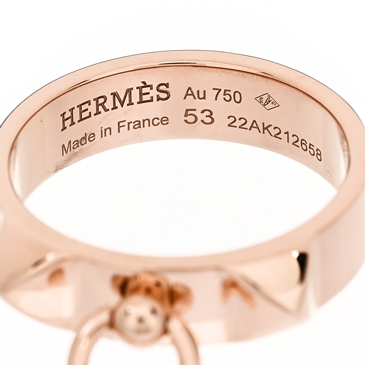 18K Rose Gold PM Collier De Chien Ring 53 6.5