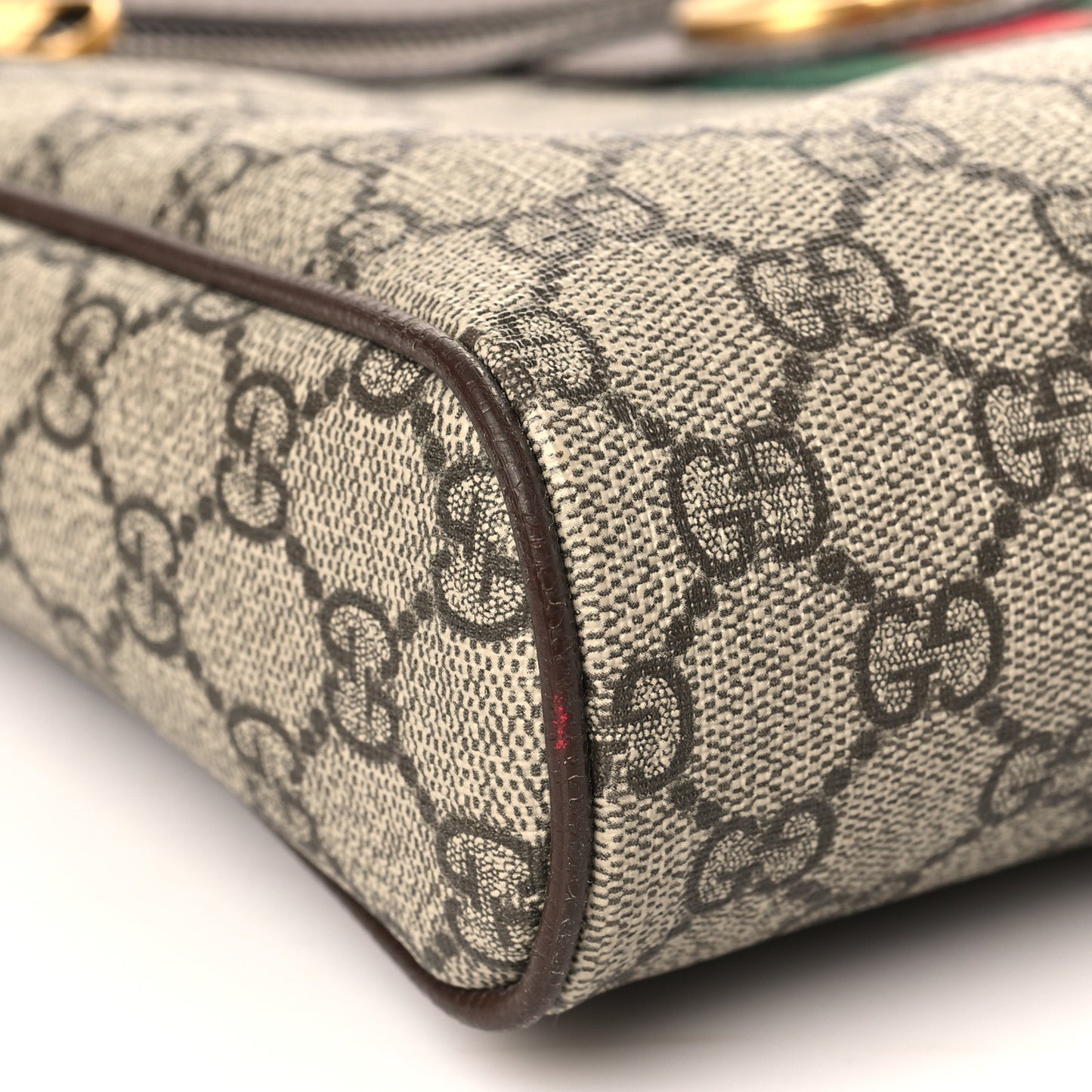 GG Supreme Monogram Web Medium Ophidia Messenger Bag Brown