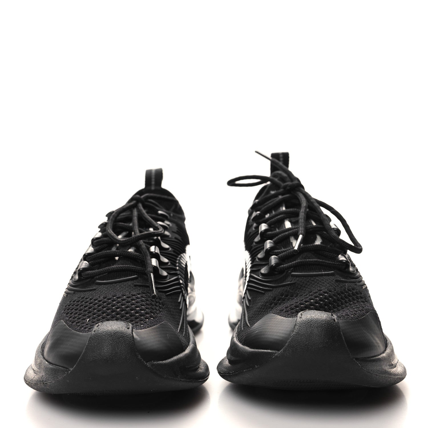 Gucci Technical Knit Fabric Waves Womens Gucci Run Sneakers 37 Black 2 of 7