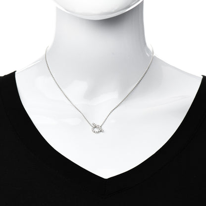 Hermes 18K White Gold Diamond Finesse Pendant Necklace 2 of 5