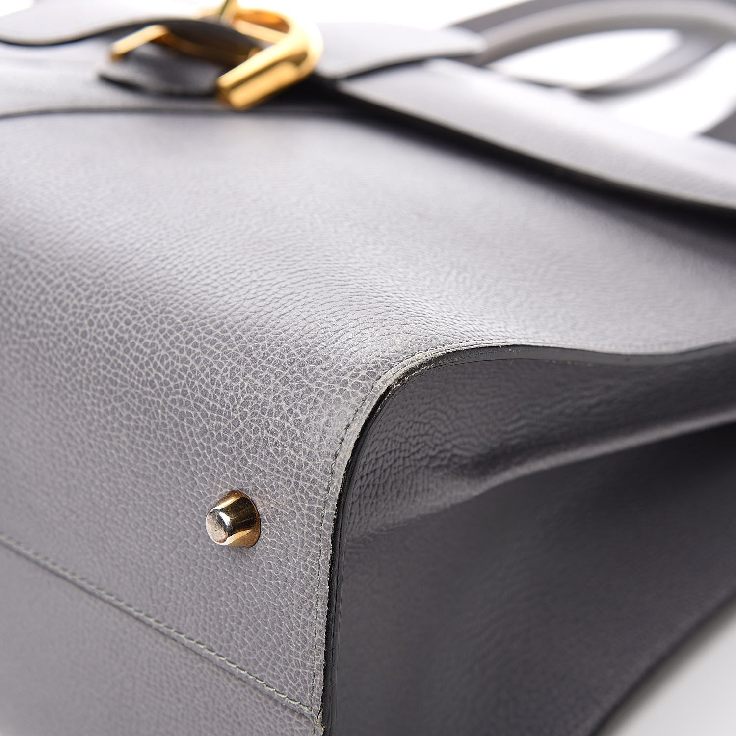 Delvaux Grained Calfskin Brillant Briefcase Grey 12 of 18