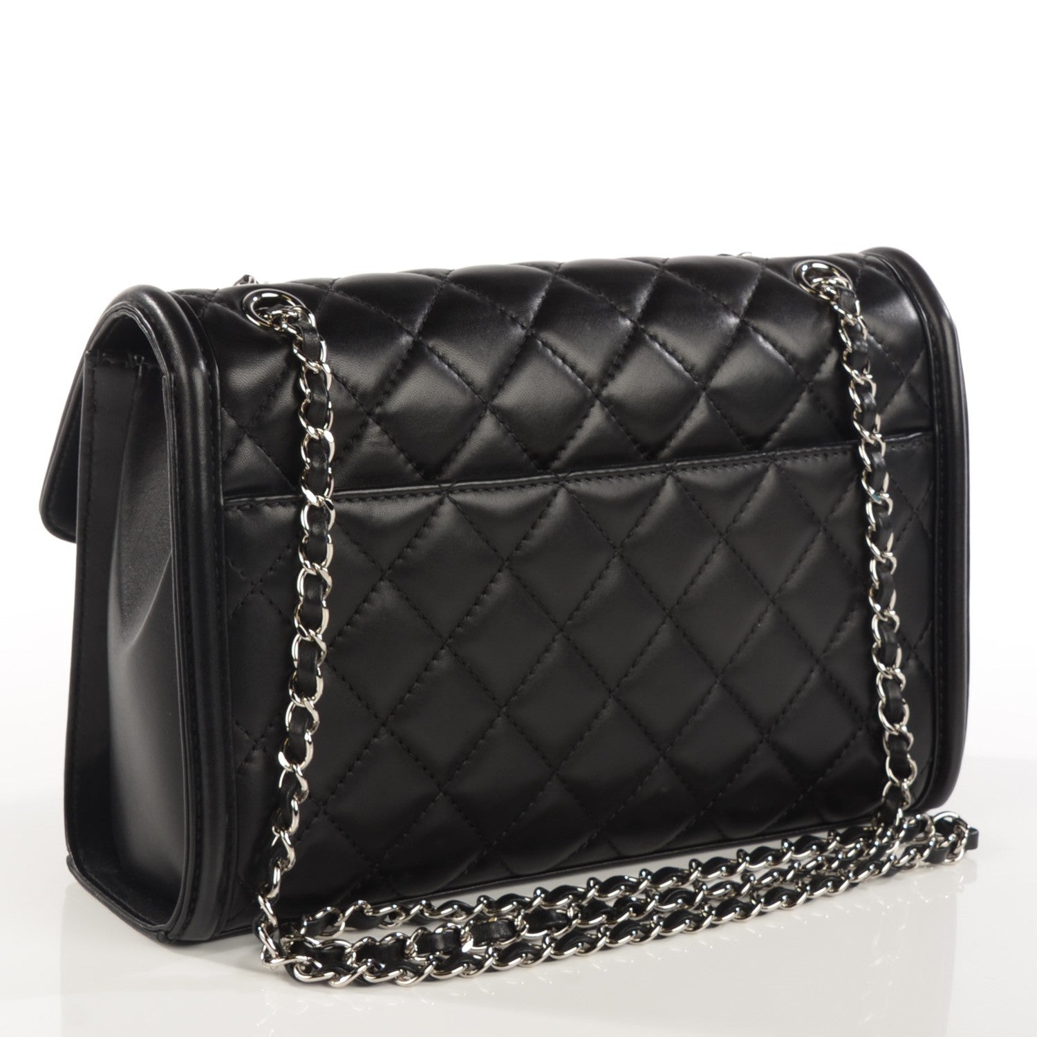 Chanel Lambskin Quilted Large Geometric Flap Black 3 of 8