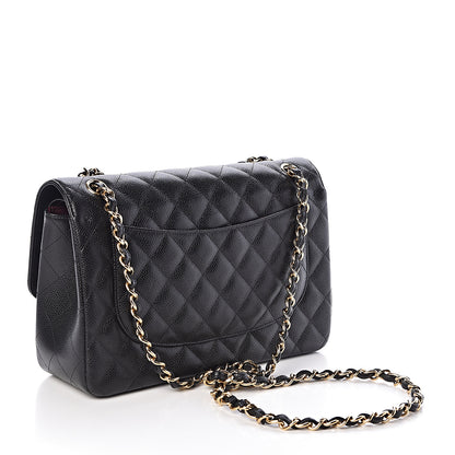 Chanel Caviar Quilted Jumbo Double Flap Black 3 of 11