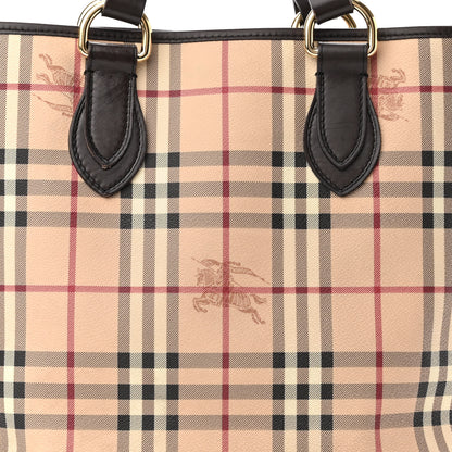 Burberry Haymarket Check Small Onslow Tote Chocolate 8 of 11