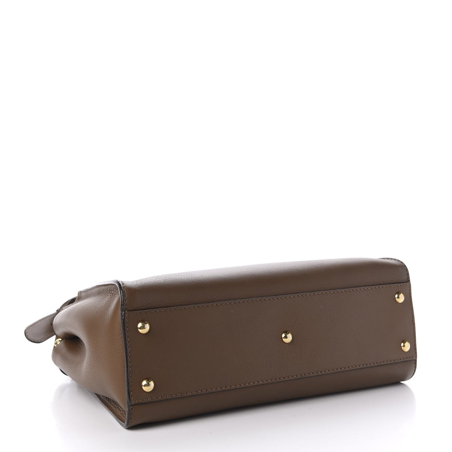 Vitello Seta Fabric Jacquard Pequin Medium Peekaboo Iconic Satchel Foresta Tobacco