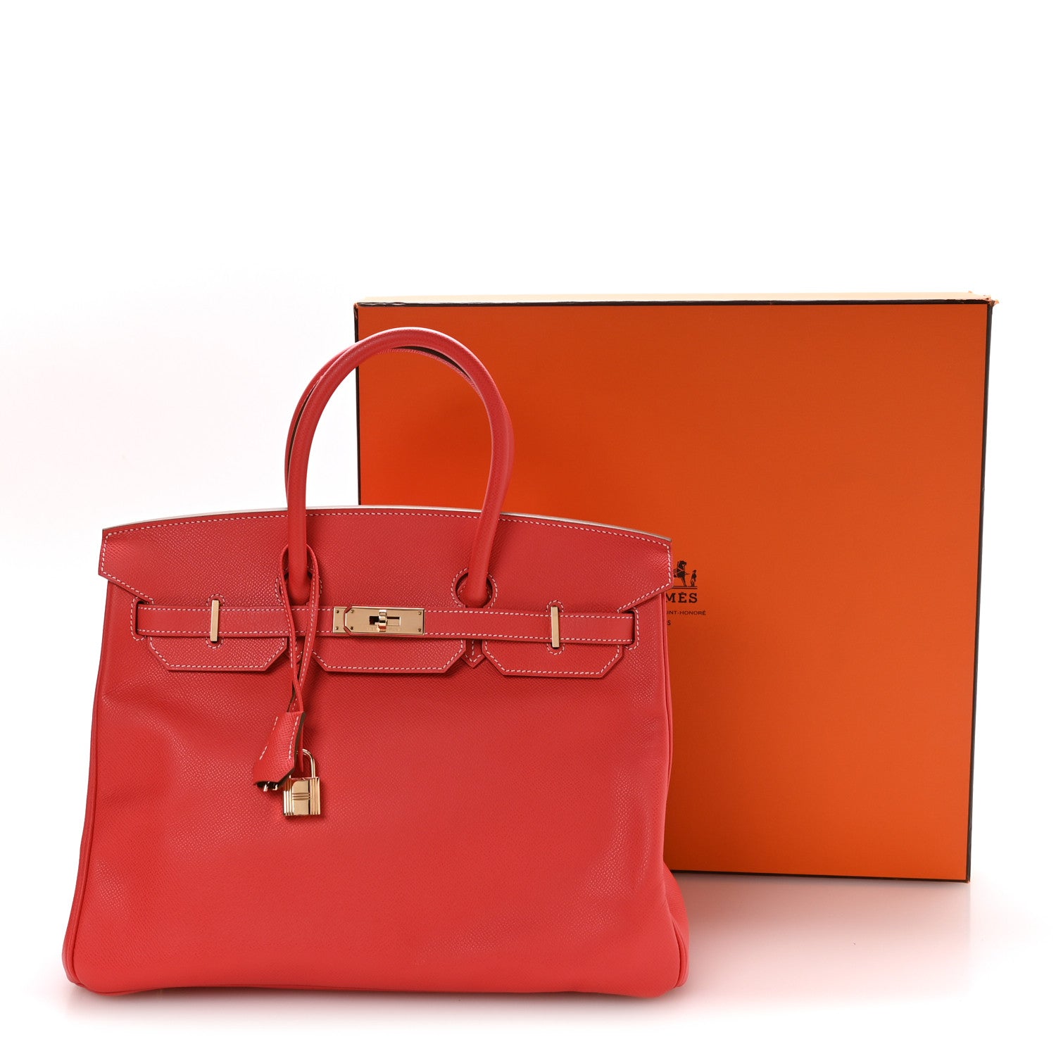 Hermes Epsom Candy Birkin 35 Rose Jaipur Gold 11 of 11