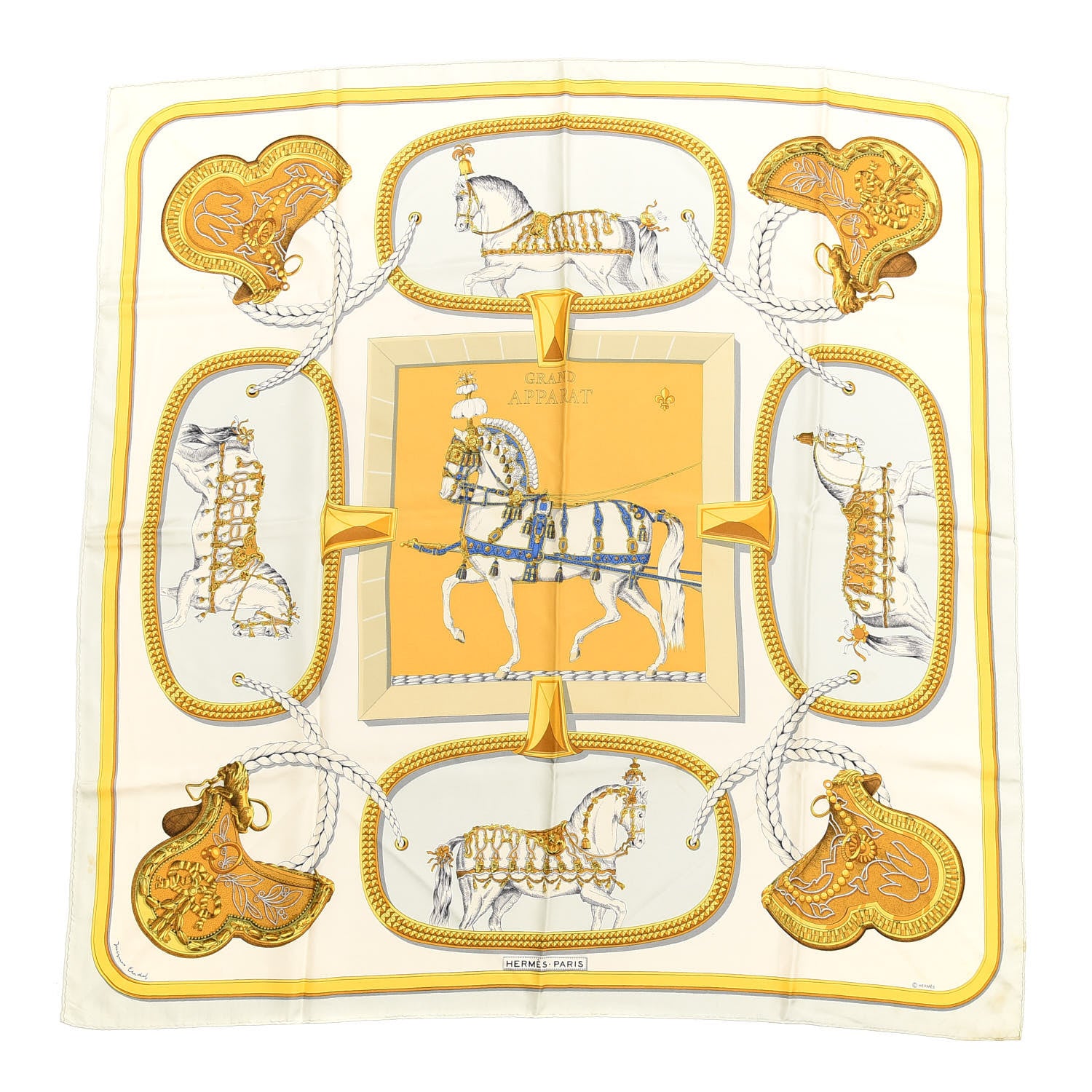 Hermes Silk Grand Apparat Scarf 90 1 of 5