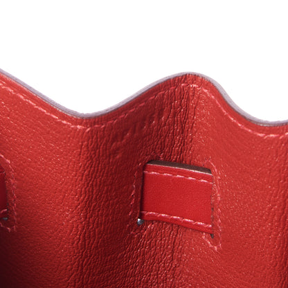 Hermes Tadelakt Kelly Sellier 35 Rouge Vif 16 of 31