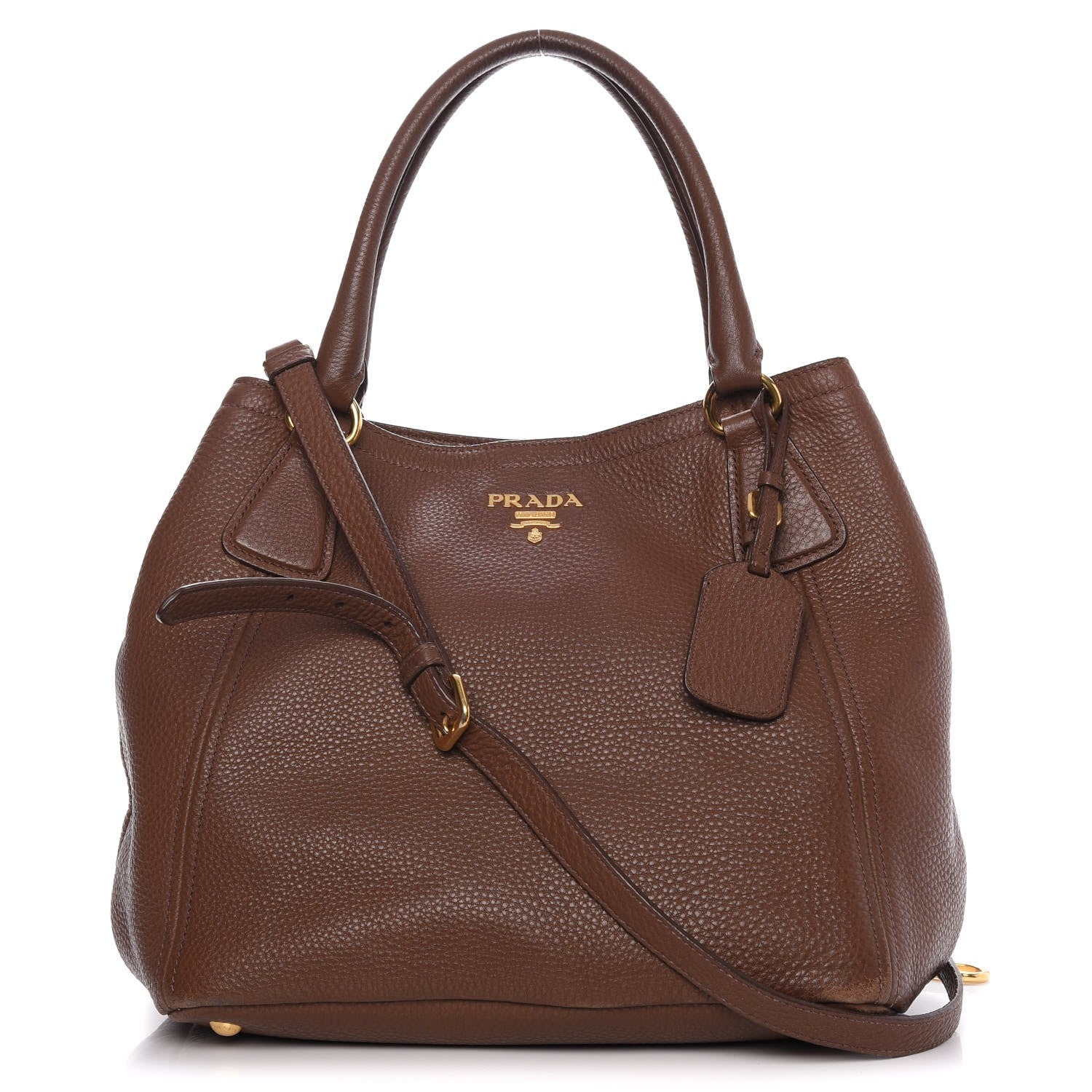 Prada Vitello Daino Tote Palissandro 1 of 20