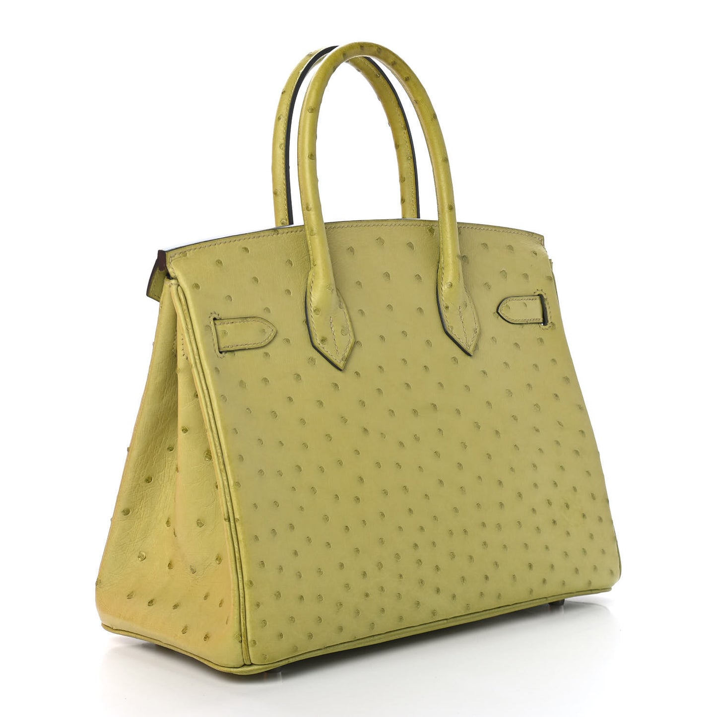 Ostrich Birkin 30 Vert Anis