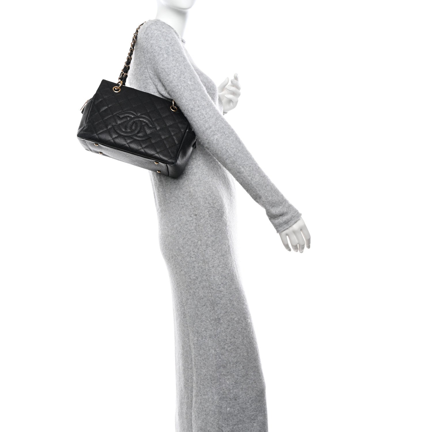 Chanel Caviar Quilted Petit Timeless Tote PTT Black 2 of 14