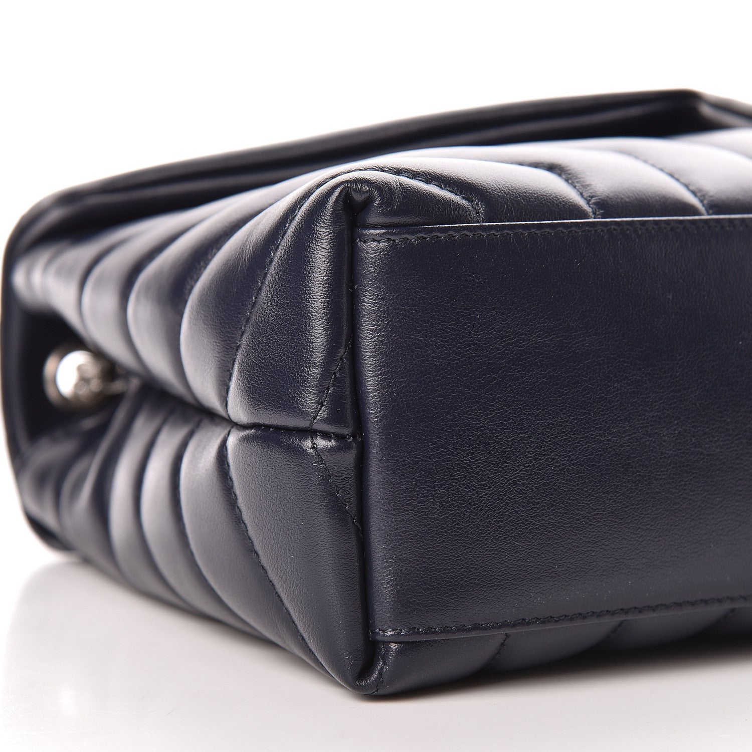 Saint Laurent Calfskin Y Quilted Monogram Small Loulou Chain Satchel Denim Blue 6 of 10