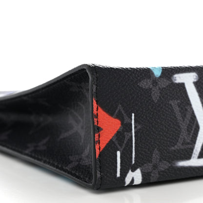 Louis Vuitton Monogram Eclipse Graffiti Pochette Voyage MM Multicolor 10 of 11