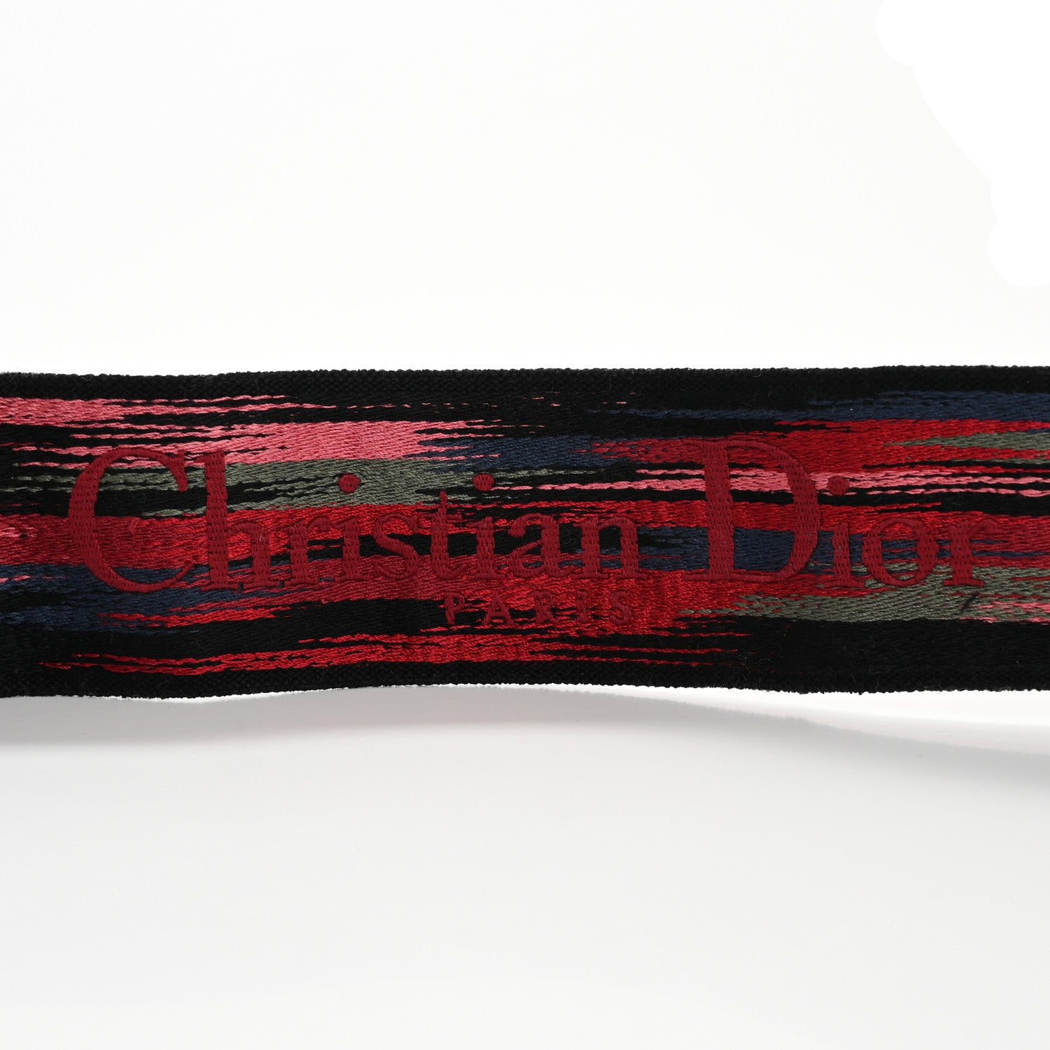 Christian Dior Lambskin Canvas Embroidered Floral Shoulder Strap Multicolor 3 of 7