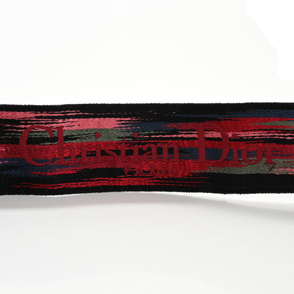 Christian Dior Lambskin Canvas Embroidered Floral Shoulder Strap Multicolor 3 of 7