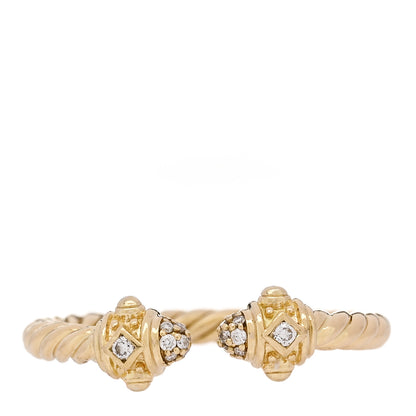 David Yurman 18K Yellow Gold Diamond Renaissance Ring 52 6 1 of 4