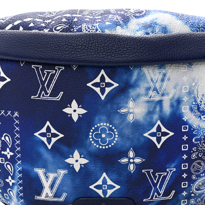 Louis Vuitton Cowhide Monogram Bandana Discovery Bumbag PM Blue 7 of 9