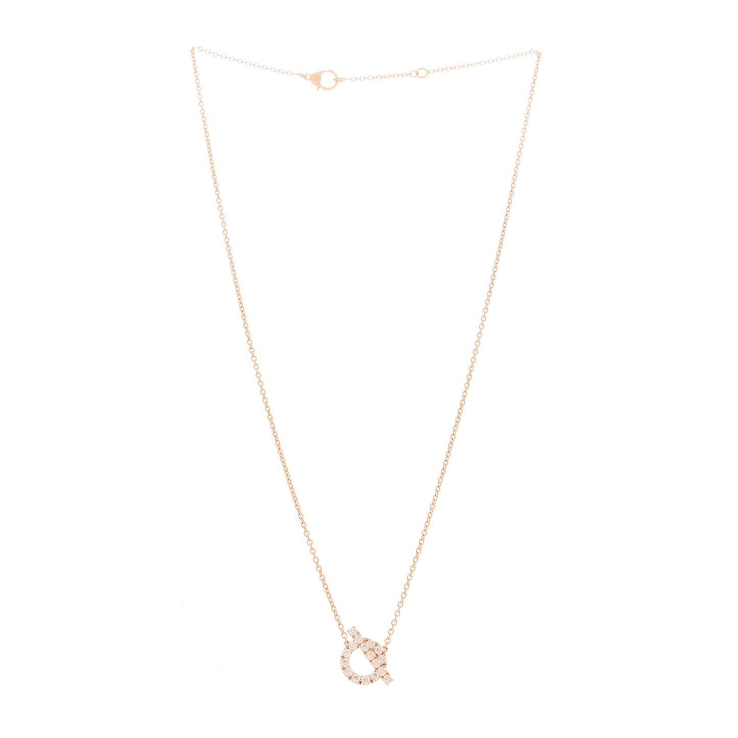 18K Rose Gold Diamond Finesse Pendant Necklace