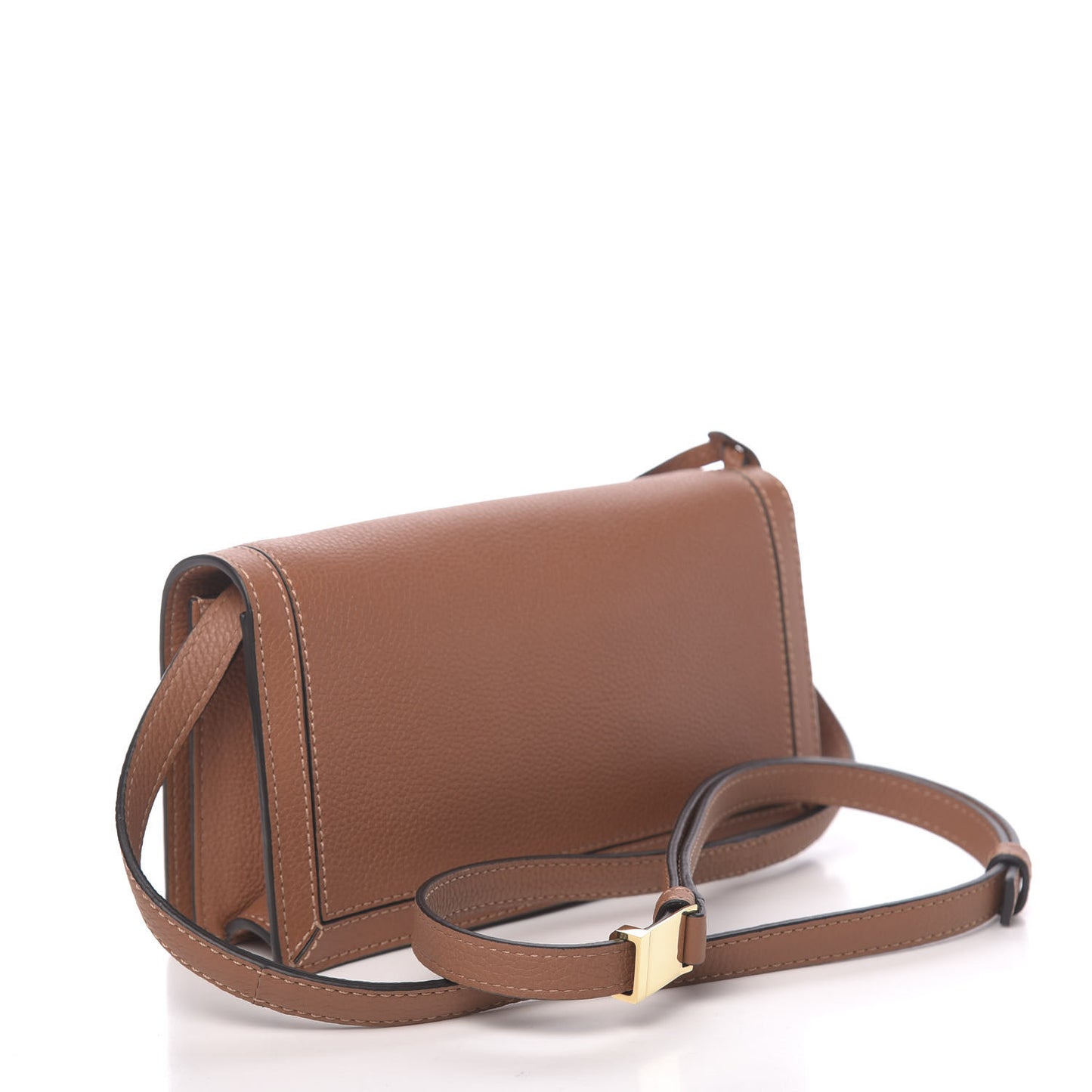Grained Calfskin Mini Barcelona Shoulder Bag Tan