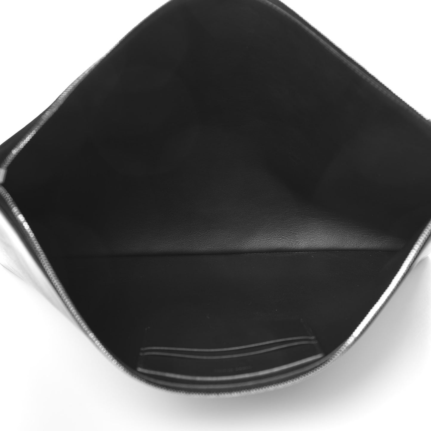 Calfskin Large Made In Clutch Pouch Black