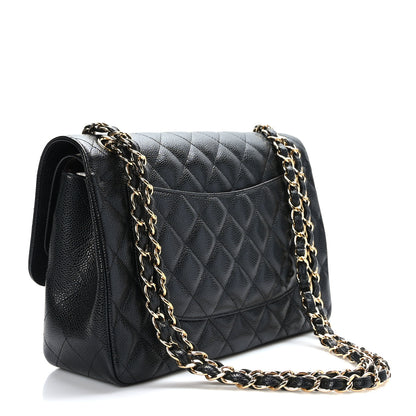 Chanel Caviar Quilted Jumbo Double Flap Black 4 of 10