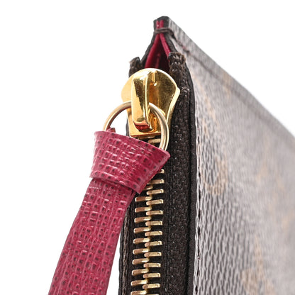 Louis Vuitton Monogram Felicie Chain Wallet Zippered Insert Fuchsia 7 of 8