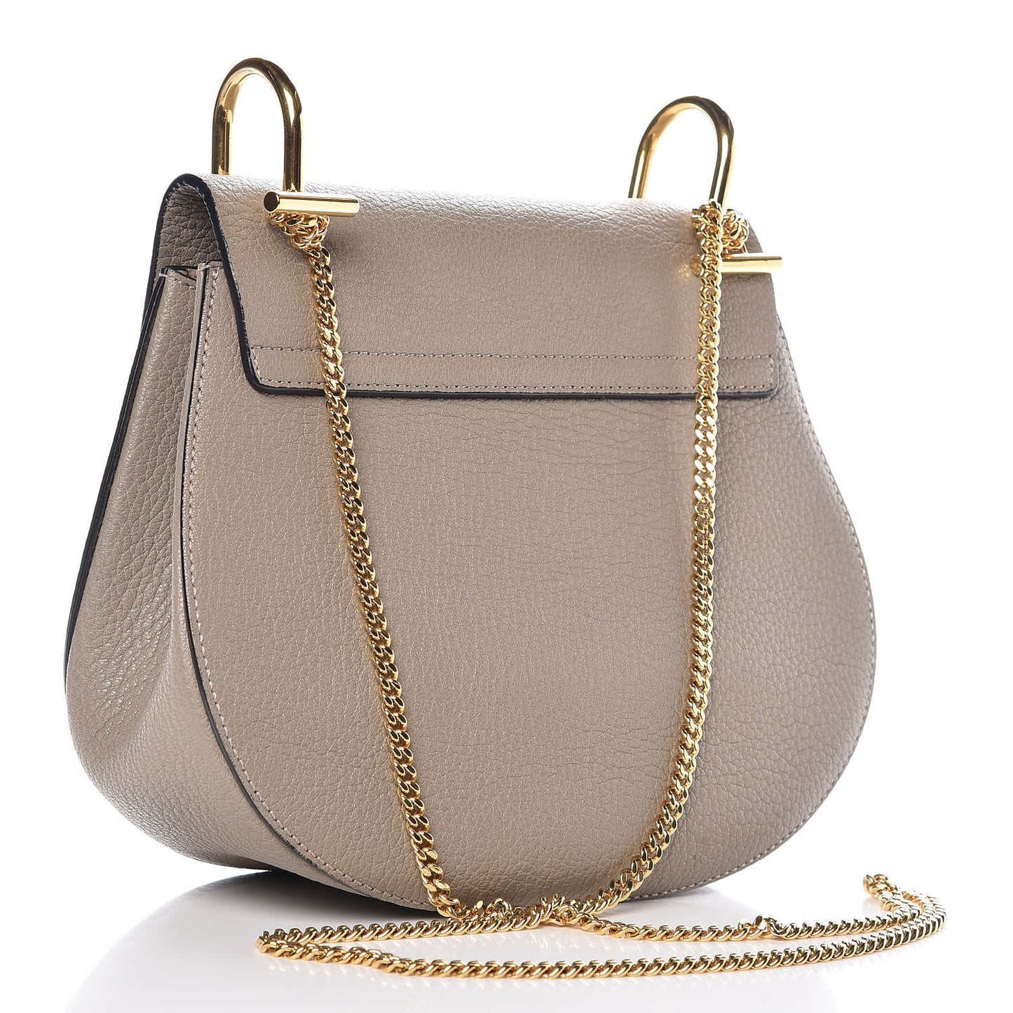 Grained Lambskin Drew Shoulder Bag Motty Grey