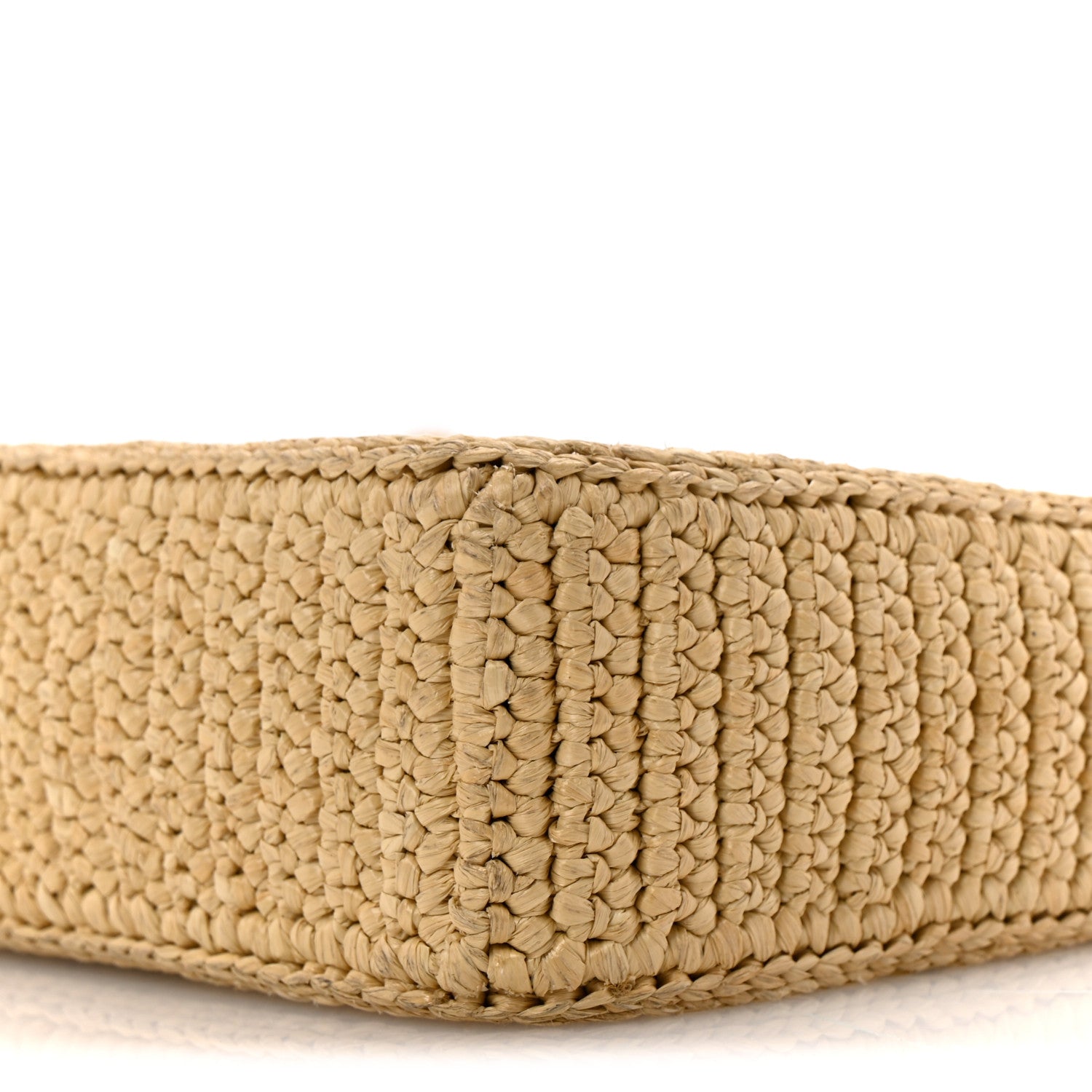 Prada Yarn Raffia Effect Crochet Mini Re-Edition 2000 Shoulder Bag Naturale 20 of 29