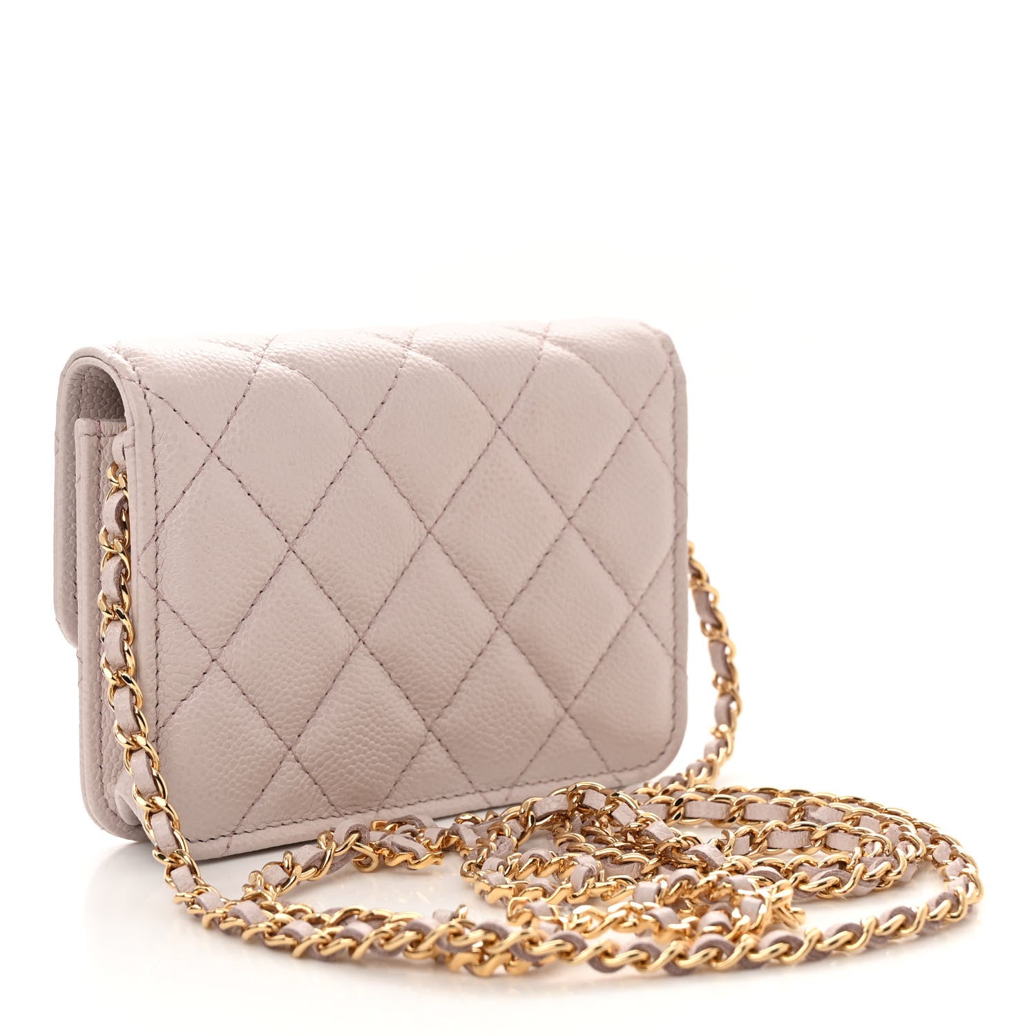 Chanel Caviar Quilted Miss Coco Clutch With Chain Light Purple 3 of 12