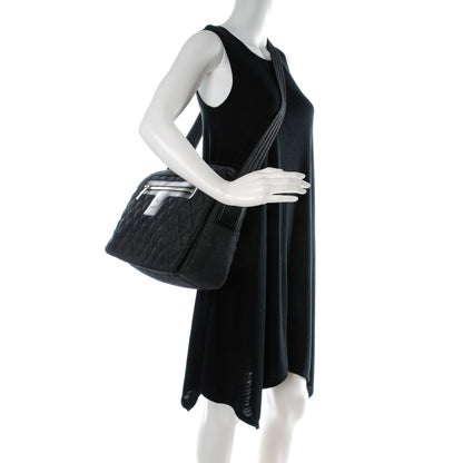 Chanel Denim Quilted Coco Cocoon Messenger Black 2 of 7