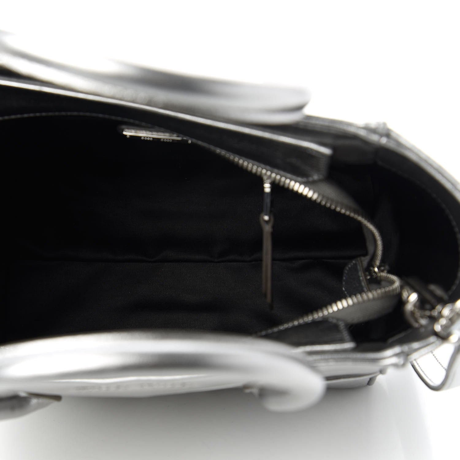 Miu Miu Metallic Nappa Matelasse Biker Tote Chromo 5 of 11