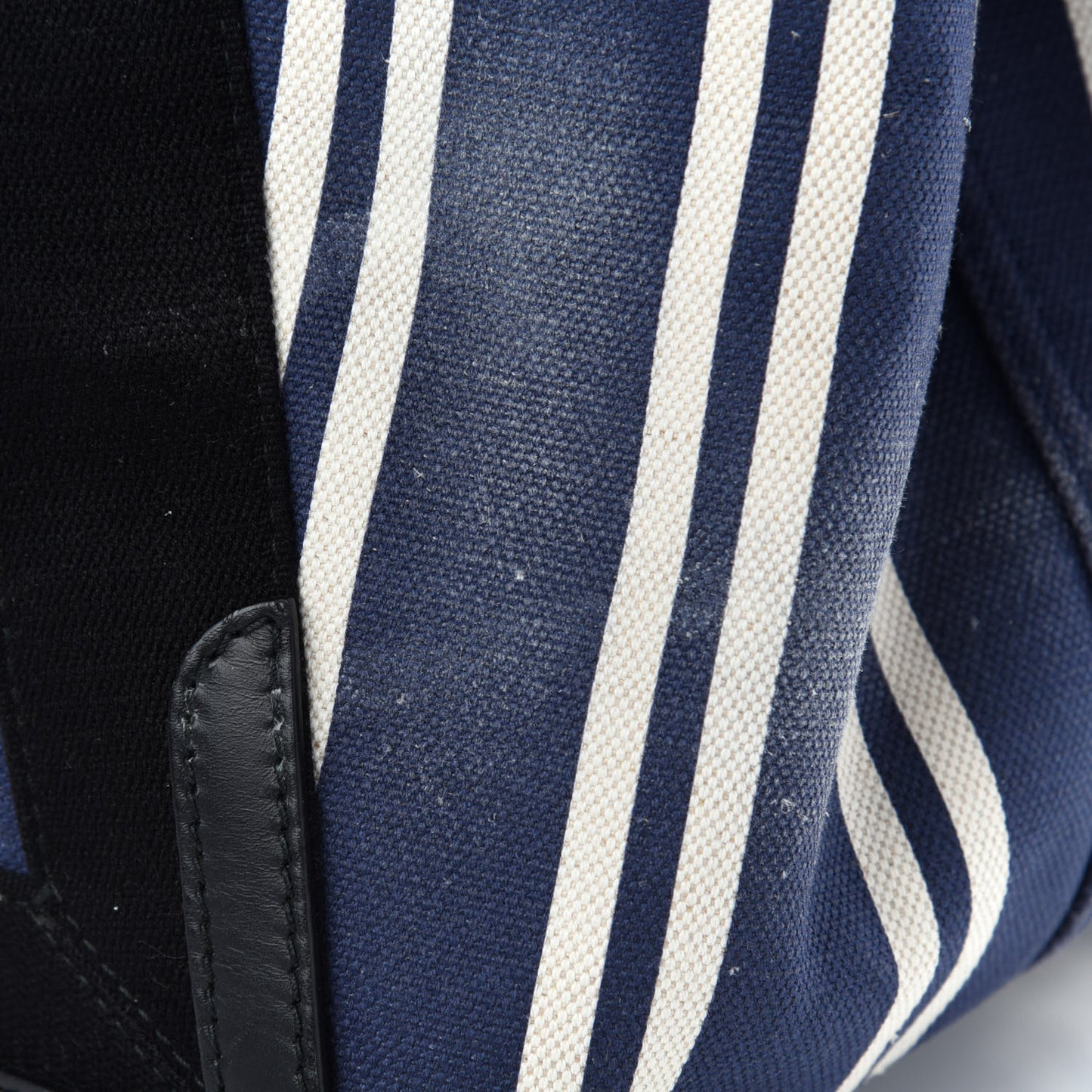 Canvas Navy Striped Cabas M Navy