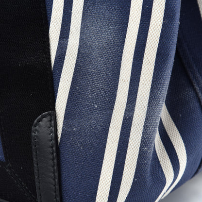 Balenciaga Canvas Navy Striped Cabas M Navy 16 of 18